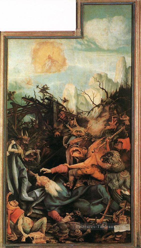 La tentation de saint Antoine Renaissance Matthias Grunewald Peintures à l'huile
